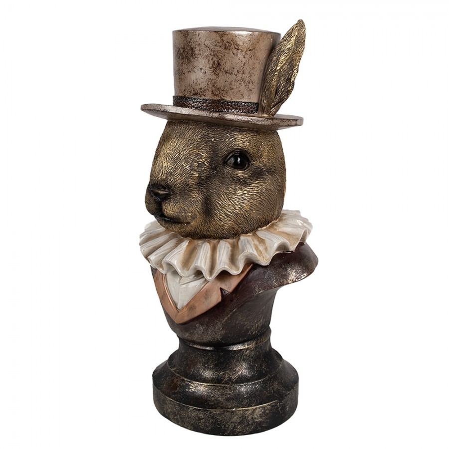 Figurka králíka 35 cm Polyresin zlaté barvy - 19*16*35 cm