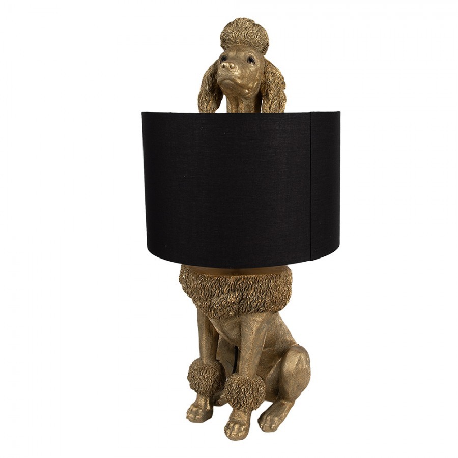 Zlatá stolní lampa Pudl - 30*28*57 cm