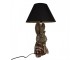 Zlatá stolní lampa Králík s černým stínidlem - Ø 37*61 cm