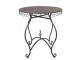 Hnědý antik kovový bistro stolek Frenchia - Ø 70*75 cm