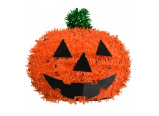 Halloweenská dekorace dýně Ø 13 cm oranžová plast - Autumn