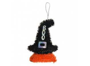 Halloweenská dekorace 12x3x15 cm Černá plastová - 12*3*15 cm