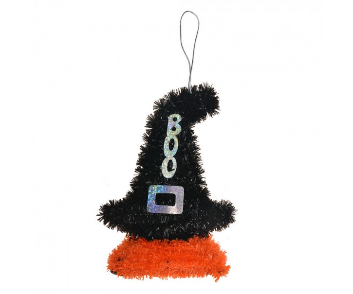 Halloweenská dekorace 12x3x15 cm Černá plastová - 12*3*15 cm Clayre & Eef