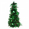 Zelená vánoční plastová dekorace stromek Chrismas - Ø 21*50 cm