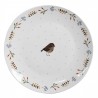 Bílý keramický dezertní talíř s motivem ptáčka Moineau - Ø 20*2 cm Barva: BíláMateriál: keramikaHmotnost: 0,25 kg