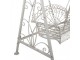 Bílá antik kovová houpací zahradní lavice Brocante - 173*96*213 cm