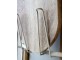 Krémová antik dřevěno-kovová nástěnná polička s háčky Old Shelf - 40*15*90 cm