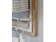 Krémová antik dřevěno-kovová nástěnná polička s háčky Old Shelf - 40*15*90 cm