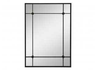 Černé antik kovové nástěnné zrcadlo Industrial - 70*2*100 cm