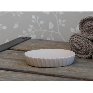 Latté porcelánová miska na mýdlo Diamond - 13*9*2.5 cm