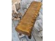 Hnědá kožená lavice v podobě gymnastické Cognac - 128*38*47 cm