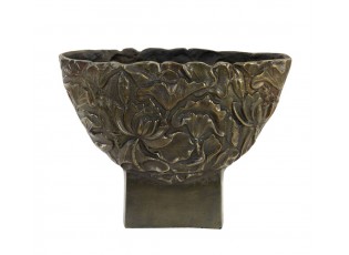 Bronzová antik kovová váza Palesa antique bronze XL - 45*14*34 cm