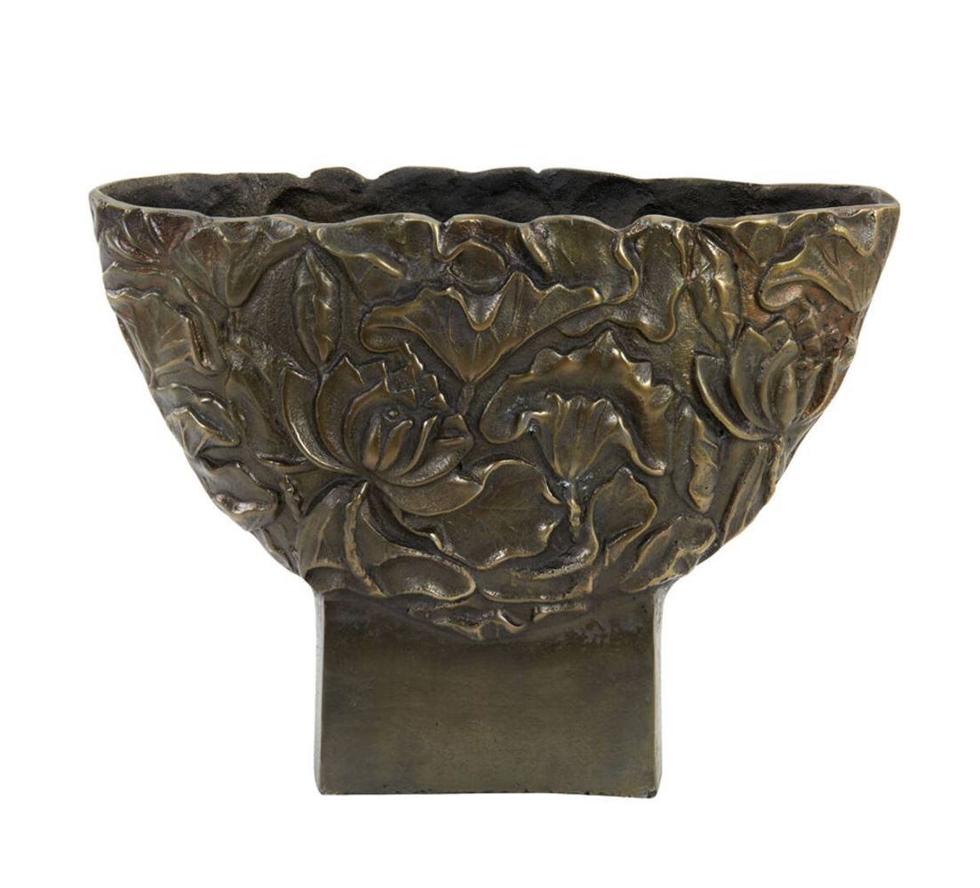 Levně Bronzová antik kovová váza Palesa antique bronze XL - 45*14*34 cm 5818718