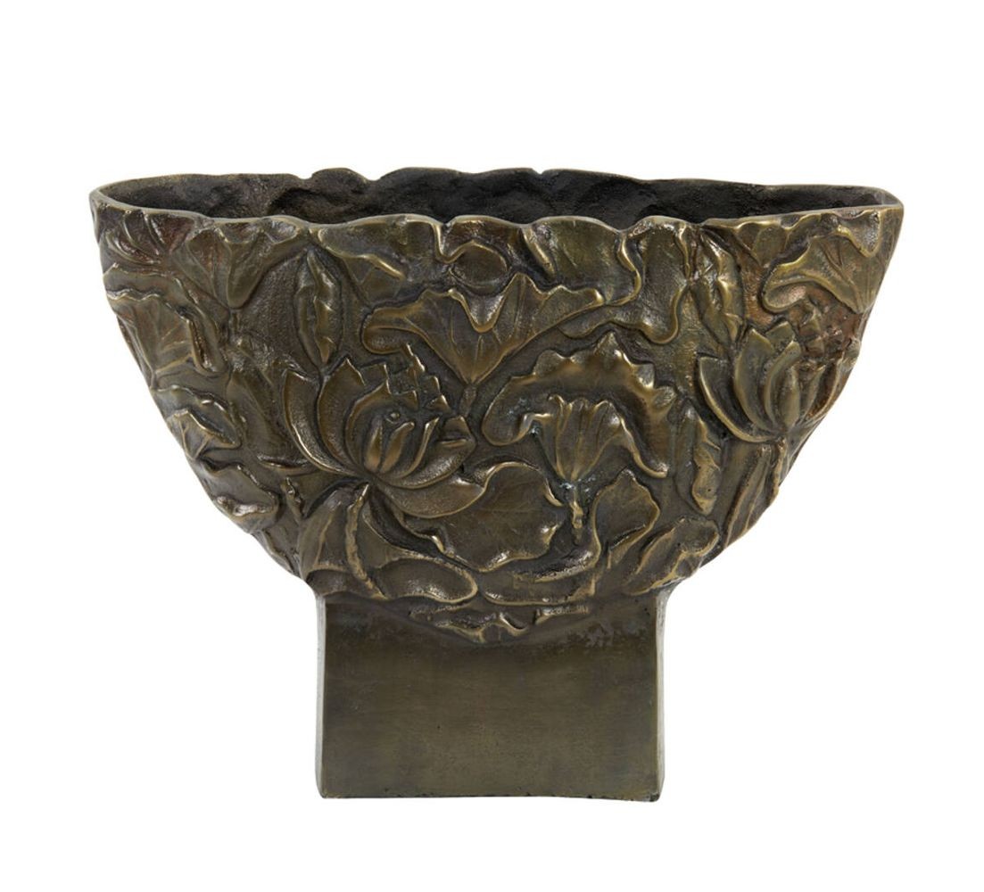 Bronzová antik kovová váza Palesa antique bronze XL - 45*14*34 cm