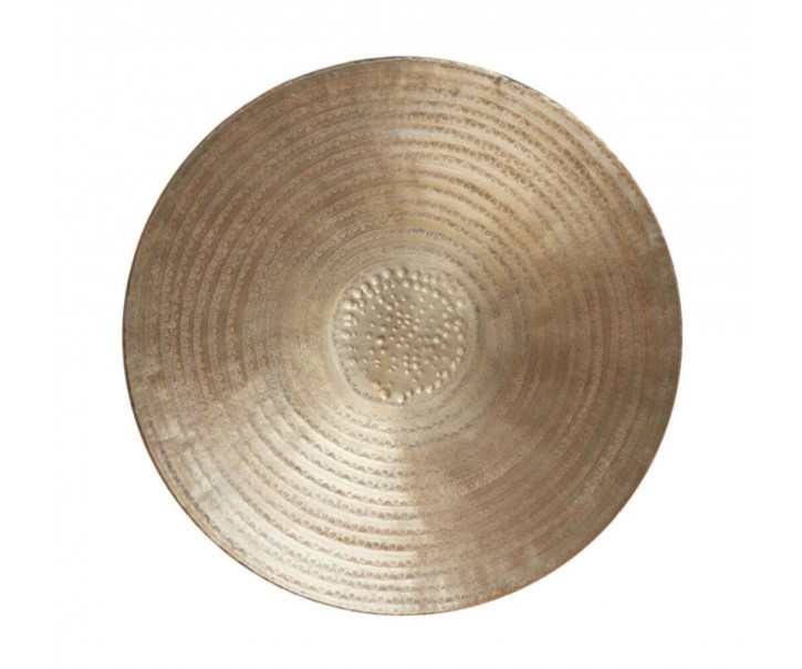 Zlatý antik kovový podnos Larre antique - Ø 57*5 cm