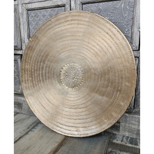 Zlatý antik kovový podnos Larre antique - Ø 57*5 cm