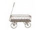 Hnědo-šedý kovový retro vozík na květiny ArtFerro - 76*32*88 cm