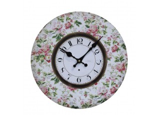 Nástěnné hodiny s květinami Flowers de Provence – 34*3cm/ 1*AA