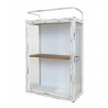 Krémová antik nástěnná dřevěná skříňka s dvířky Venni - 35*18*56 cm