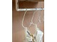 Krémová antik kovová nástěnná polička s háčky Old Shelf - 48*18*77 cm