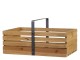 Hnědý antik dřevěný box s rukojetí Apple Crate - 40*25*20 cm