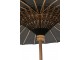 Černý slunečník s dřevěnou tyčí Lorie Wood - ∅ 200*260 cm