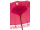 Růžový slunečník s třásněmi a dřevěnou tyčí Dayu Wood - ∅ 200*260 cm