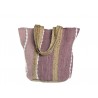 Malinová plážová jutová taška Beach Bag - 40*30*60 cm Materiál: juta, recyklovaná přízeBarva: malinová, přírodní hnědá