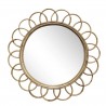 Nástěnné kulaté zrcadlo s ratanovým rámem Deddo - 59*2,5 cm