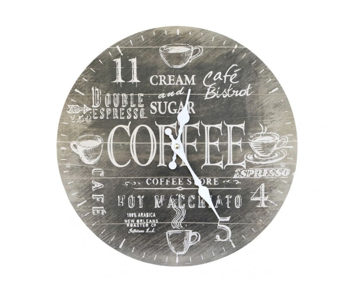 Mocca nástěnné hodiny Coffee – 34*3cm/ 1*AA