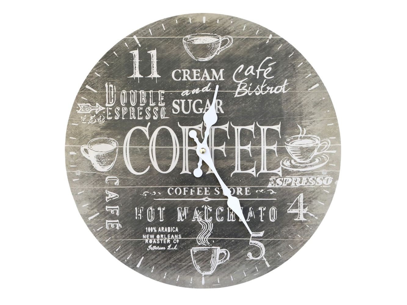 Mocca nástěnné hodiny Coffee – 34*3cm/ 1*AA