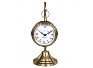 Mosazné antik závěsné stolní hodiny Clock Works – 11*30 cm / 1*AA