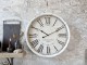 Krémové antik kovové nástěnné hodiny Boulevard Paris – Ø 50*13 cm/ 1*AA