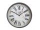 Černé antik kovové nástěnné hodiny Café de France – Ø 35*5,5 cm/ 1*AA