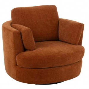 Červenooranžové relaxační křeslo Swivel - 100*109*89cm