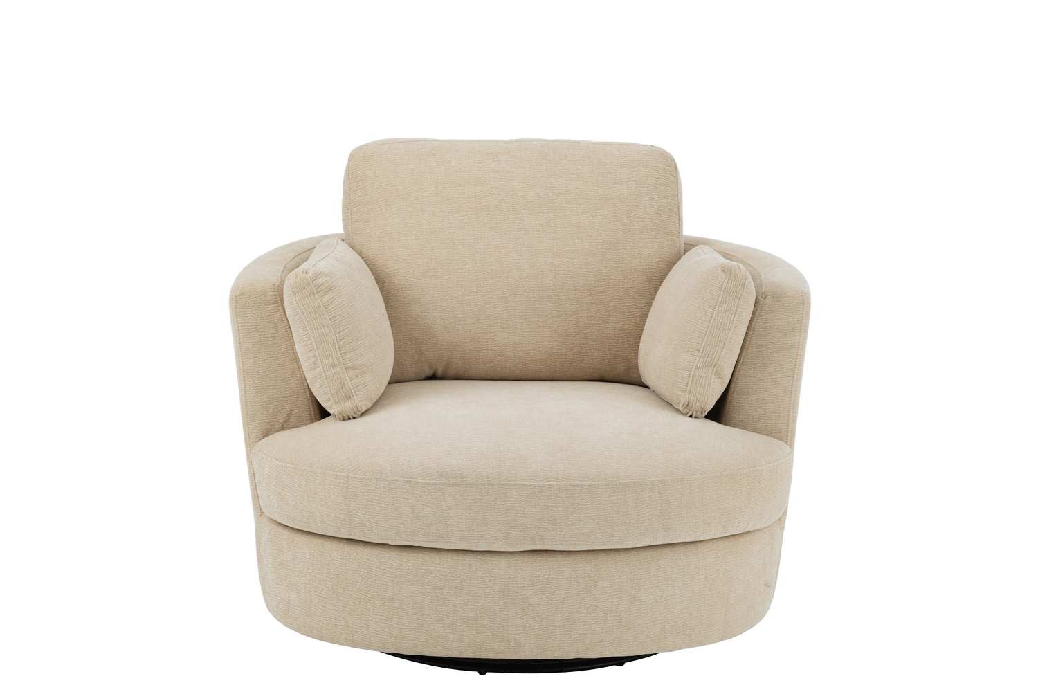 Béžové relaxační křeslo Swivel - 100*109*89cm