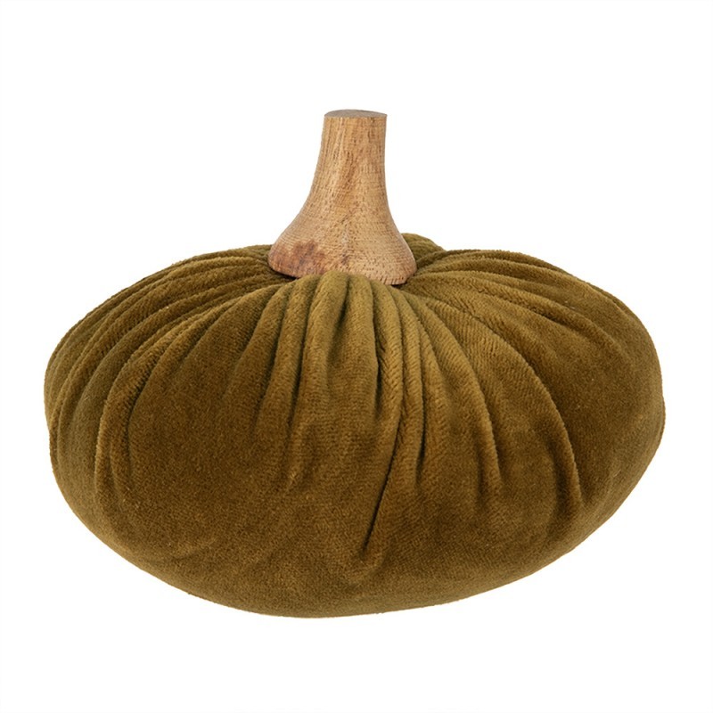 Zelená textilní dekorace dýně Pumpkin L - Ø 15*12 cm