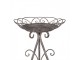 Šedý antik kovový stolek na květiny Frenchia - Ø 22 * 32 cm