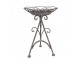 Šedý antik kovový stolek na květiny Frenchia - Ø 22 * 32 cm