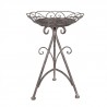  Šedý antik kovový stolek na květiny Frenchia L - Ø 27*40 cm Materiál :  kovBarva : šedá antikHmotnost: 0,78 kg 