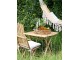 Přírodní bambusový set stolek a 2 židle Bamboo Lyon - 70*70*75 cm