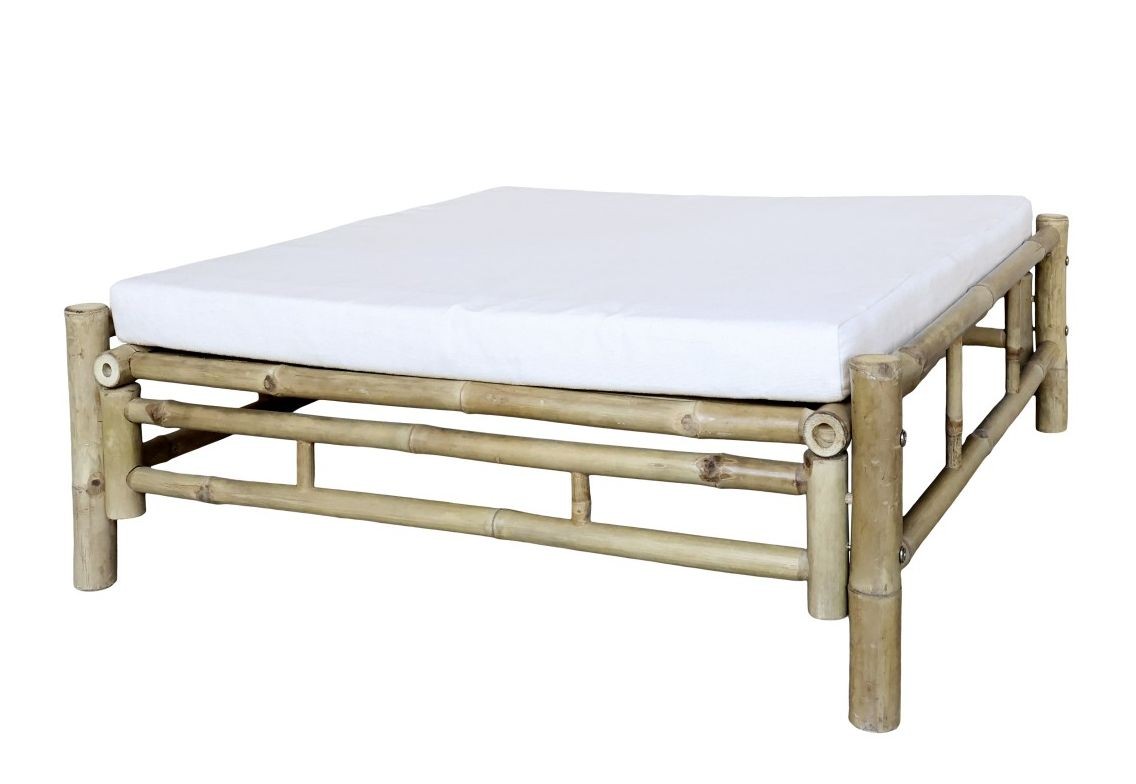 Přírodní bambusový pouf Bamboo Lyon - 100*100*39 cm