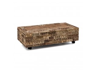 Dřevěný antik konferenční stolek Madurai II - 140*90*35 cm