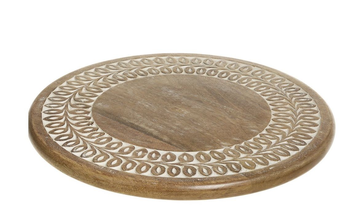 Dřevěný servírovací otočný podnos Tapas Tours Tray - Ø 40*7 cm