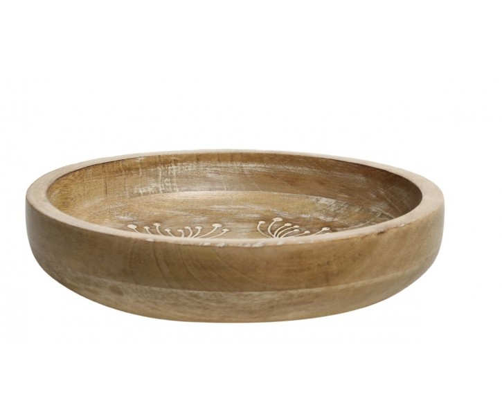 Dřevěná servírovací miska z mangového dřeva Tours Bowl - Ø 25*5 cm/ 1100ml