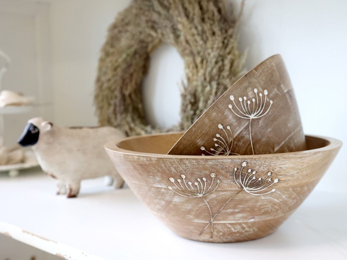 Dřevěná servírovací miska z mangového dřeva Tours Bowl - Ø 25*9 cm