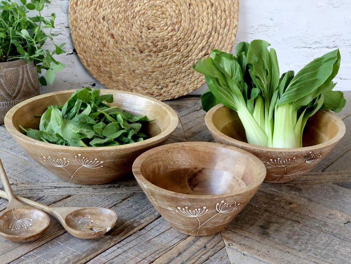 Dřevěná servírovací mísa z mangového dřeva Tours Bowl - Ø 30*10 cm