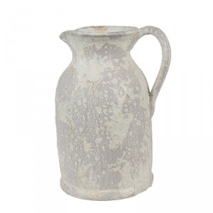 Dekorativní béžový antik terakotový džbán Teracci - 16*13*21 cm