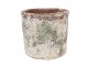 Dekorativní béžový antik terakotový květináč Teracci - Ø 13*12 cm