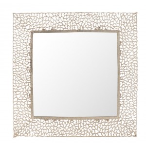 Champagne nástěnné zrcadlo Coral - 71*1*71 cm